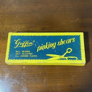 Pinking‎ Shears Griffon 8" Scissors Model A Chrome Plated Self Adjusting Vintage